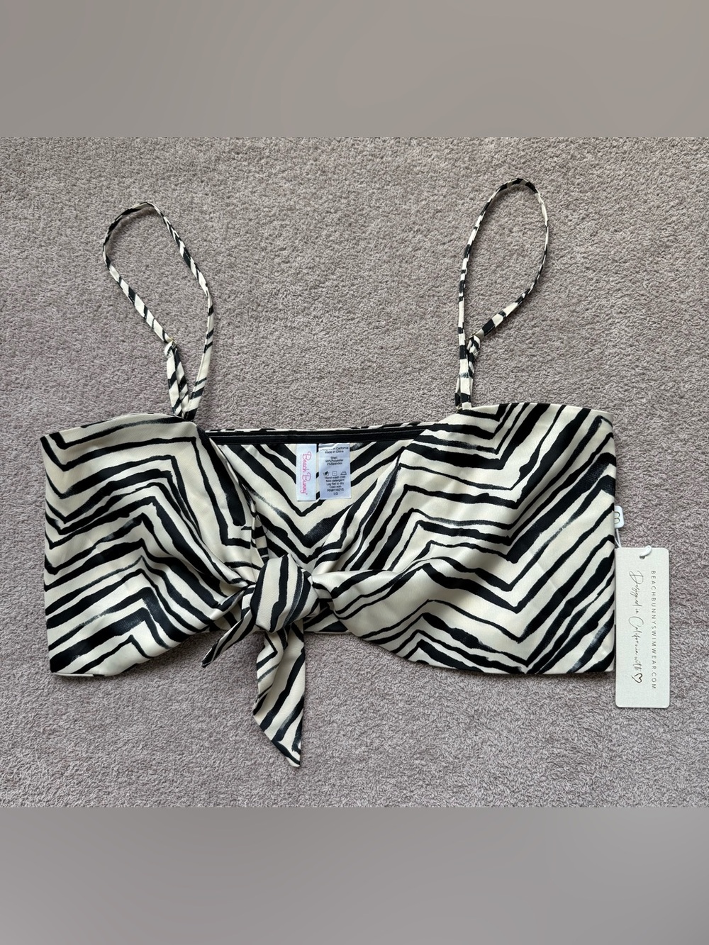 Beach Bunny - Eastyn Top BLACK CREAM ZEBRA